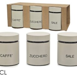 TRIS BARATTOLI VETRO CL.75 CREMA MATT