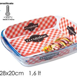 TEGLIA VETRO RETT.RE CM.28X20 OCUSINE