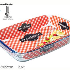 TEGLIA VETRO RETT.RE CM.35X22 OCUSINE