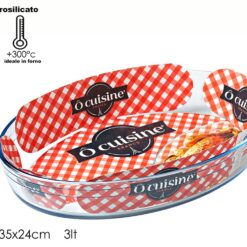 TEGLIA VETRO OVALE CM.35X24 OCUSINE