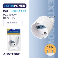 PRESA SCHUKO P30 SPINA 16A 2PT PRESA 10A