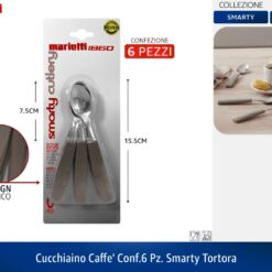 CUCCHIAINO CAFFE' CONF.6 PZ. SMARTY TORTORA