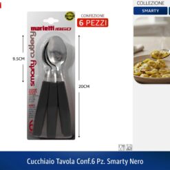 CUCCHIAIO TAVOLA CONF.6 PZ. SMARTY NERO