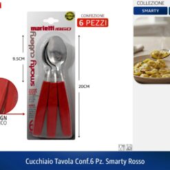 CUCCHIAIO TAVOLA CONF.6 PZ. SMARTY ROSSO