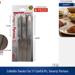 COLTELLO TAVOLA CM.11 CONF.6 PZ. SMARTY TORTORA