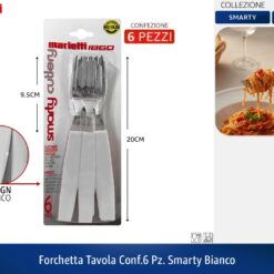 FORCHETTA TAVOLA CONF.6 PZ. SMARTY BIANCO