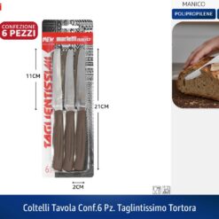 COLTELLI TAVOLA CONF.6 PZ. TAGLINTISSIMO TORTORA