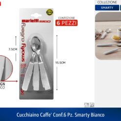 CUCCHIAINO CAFFE' CONF.6 PZ. SMARTY BIANCO