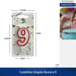 CANDELINA SINGOLA NUMERO 9