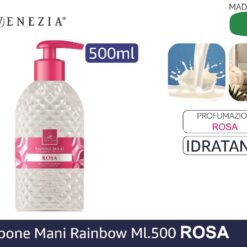 SAPONE MANI RAINBOW ML.500 ROSA