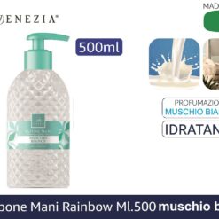 SAPONE MANI RAINBOW ML.500 MUSCHIO BIANCO