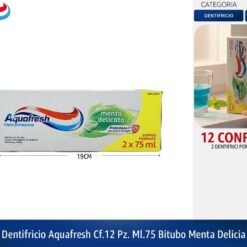 DENTIFRICIO AQUAFRESH CF.12 PZ. ML.75 BITUBO MENTA DELICIA