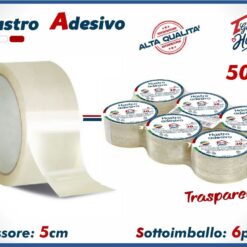 NASTRO X IMBALLAGGIO CF.6PZ. CM.4,8X50 MT. TRASP.