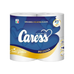 CARTA IGIENICA 3 VELI PREZIOSA SET 10X4 ROTOLI CARESS
