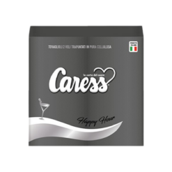 TOVAGLIOLO CM.38X38 2 VELI GRAN GALA' SET 40 PZ. NERO CARESS