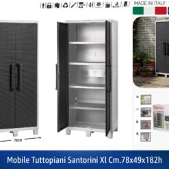 MOBILE TUTTOPIANI SANTORINI XL CM.78X49X182h