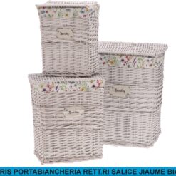 TRIS PORTABIANCHERIA RETT.RE SALICE JIAUME BIANCHI