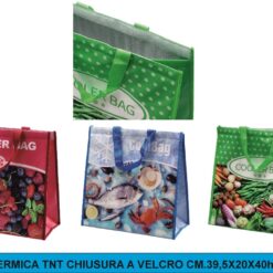 BORSA TERMICA TNT CHIUSURA A VELCRO CM.39,5X20X40h 3 COLORI