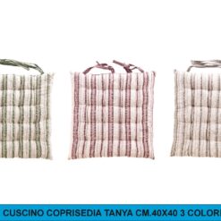 CUSCINO COPRISEDIA TANYA CM.40X40 3 COLORI