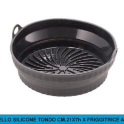 CESTELLO SILICONE TONDO CM.21X7h X FRIGGITRICE AD ARIA
