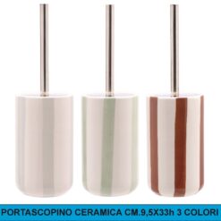 PORTASCOPINO CERAMICA CM.9,5X33h 3 COLORI