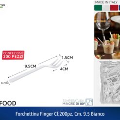 FORCHETTINA FINGER CF.200PZ. CM.10 BIANCO