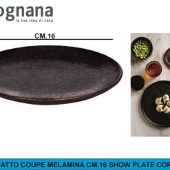 PIATTO COUPE MELAMINA CM.16 SHOW PLATE CORTEN