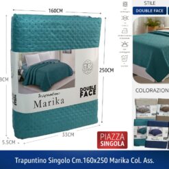 TRAPUNTINO SINGOLO CM.160X250 MARIKA COL. ASS.