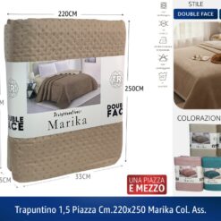 TRAPUNTINO 1,5 PIAZZA CM.220X250 MARIKA COL. ASS.