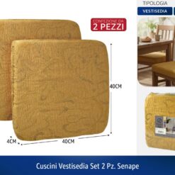 CUSCINI VESTISEDIA SET 2 PZ. SENAPE