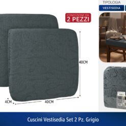 CUSCINI VESTISEDIA SET 2 PZ. GRIGIO