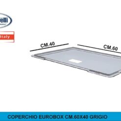 COPERCHIO EUROBOX CM.60X40 NO CLIP GRIGIO