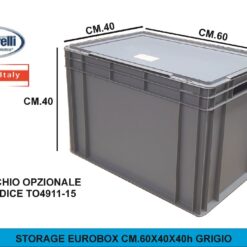 STORAGE EUROBOX CM.60X40X40h GRIGIO
