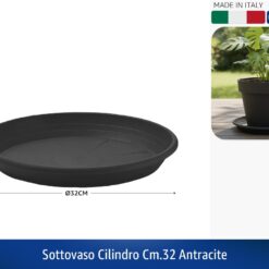 SOTTOVASO CILINDRO CM.32 ANTRACITE