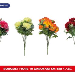 BOUQUET FIORE 10 GAROFANI CM.48h 4 ASS.