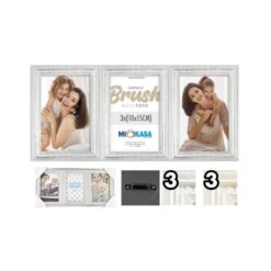 CORNICE PORTAFOTO BRUSH MULTIPLA 3 FOTO 10X15 2 ASS.