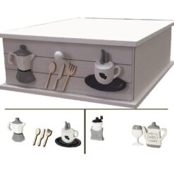 PORTACIALDE CON CASSETTO CM.33X27X11h 2 ASS.