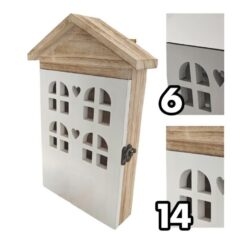 PORTACHIAVI DA PARETE CASETTA CM.32X21X6,5 2 ASS.