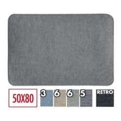 TAPPETO ANTISCIVOLO TRECCIA CM.50X80 4 ASS.