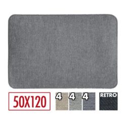 TAPPETO ANTISCIVOLO TRECCIA CM.50X120 3 ASS.