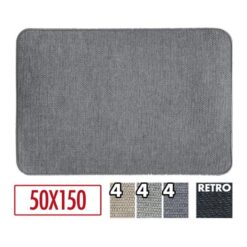 TAPPETO ANTISCIVOLO TRECCIA CM.50X150 3 ASS.