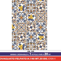 TOVAGLIATO FELPATO H.140 MT.20 DIS. C131-1