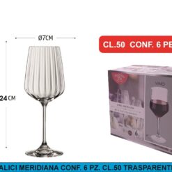 CALICI MERIDIANA CONF. 6 PZ. CL.50 TRASPARENTI