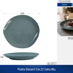 PIATTO DESSERT CM.22 SOHO BLU