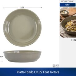 PIATTO FONDO CM.22 FONT TORTORA