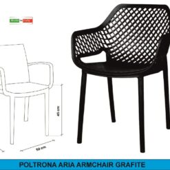 POLTRONA ARIA ARMCHAIR GRAFITE