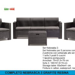 COMPLETO NEBRASCA 3 GRAFITE RESINA