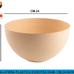 INSALATIERA PLASTICA DOROTEA DIAM. CM.24 AVORIO