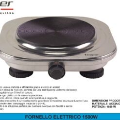 FORNELLO ELETTRICO 1500W