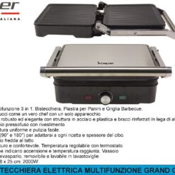BISTECCHIERA ELETTRICA MULTIFUNZIONE GRAND GRILL
